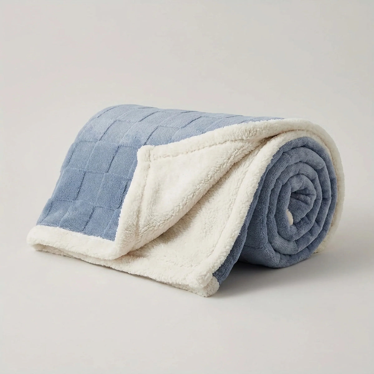 Blanket Reversible Checkered Lightweight Fleece Machine Washable