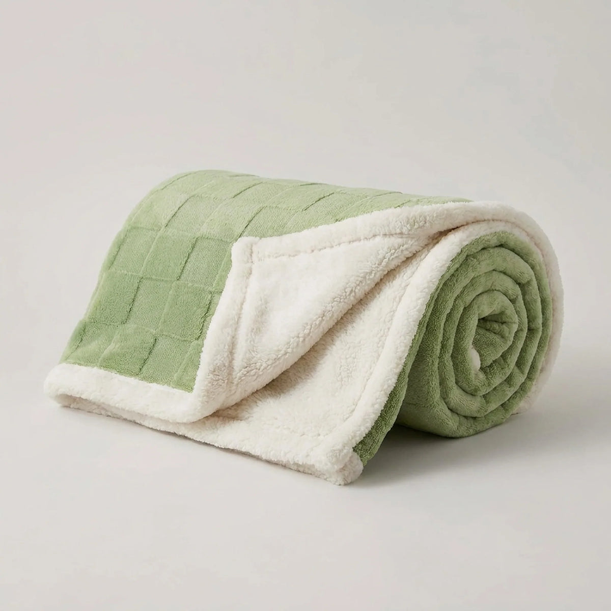 Blanket Reversible Checkered Lightweight Fleece Machine Washable