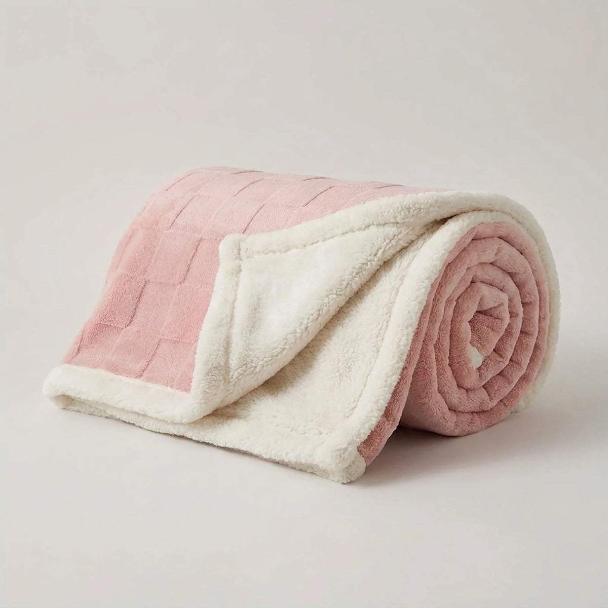 Blanket Reversible Checkered Lightweight Fleece Machine Washable