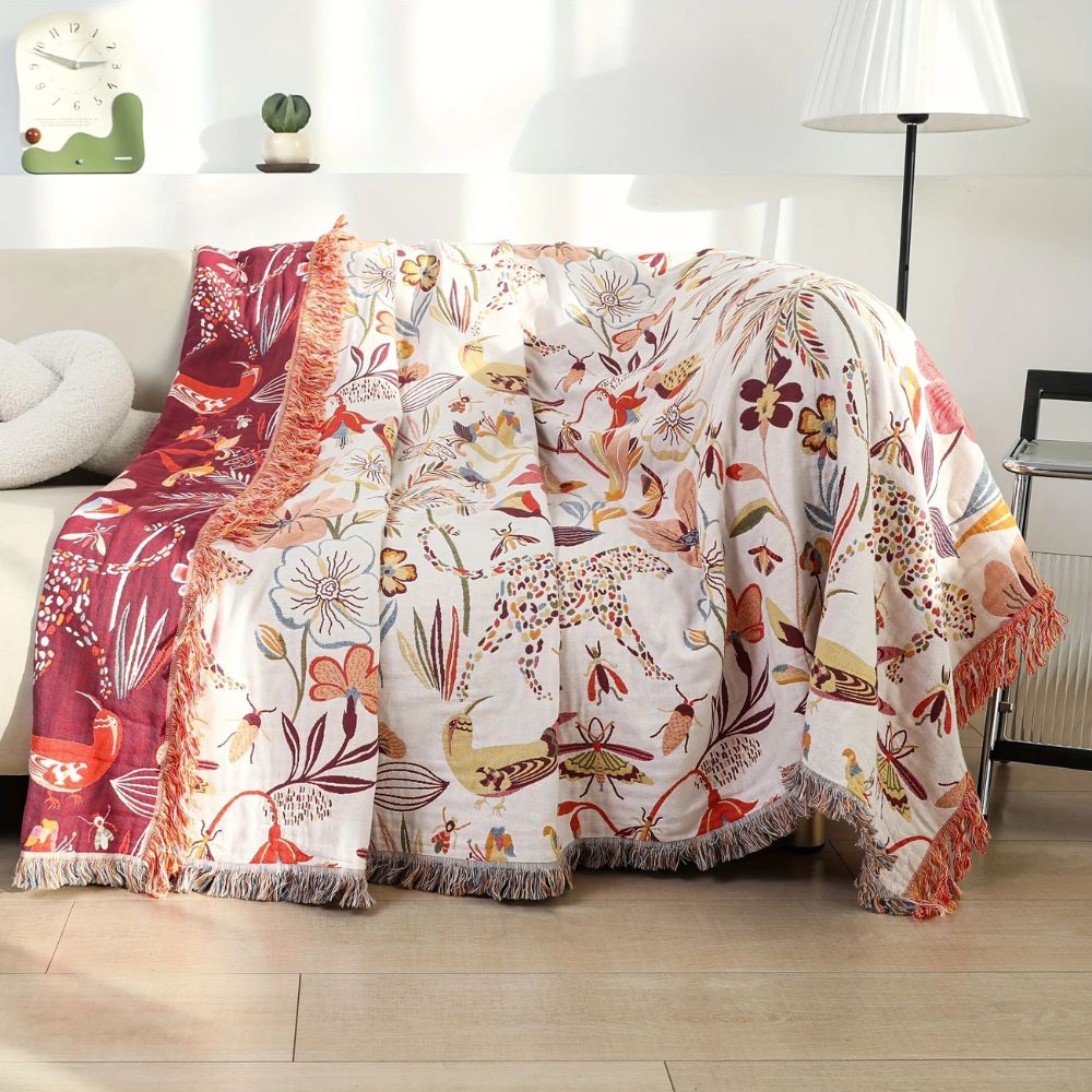 Blanket Reversible Cotton Lightweight & Breathable