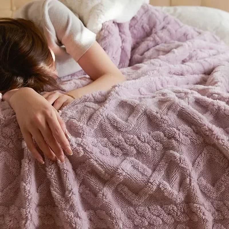Blanket Reversible Microfiber Flannel & Lambswool Water-Repellent