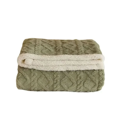 Blanket Reversible Microfiber Flannel & Lambswool Water-Repellent