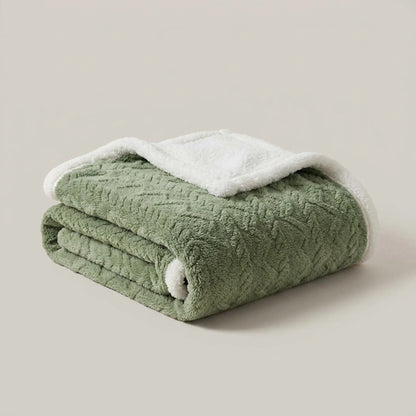Blanket Reversible Microfiber Flannel & Lambswool Water-Repellent