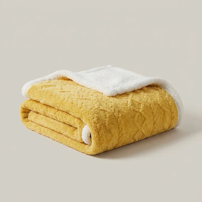 Blanket Reversible Microfiber Flannel & Lambswool Water-Repellent