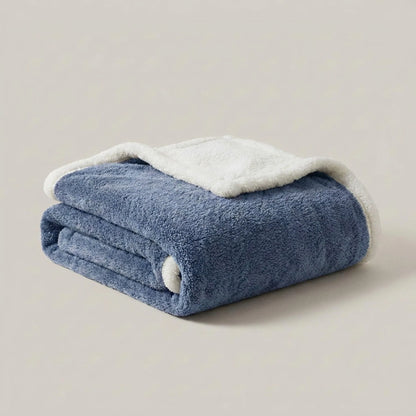 Blanket Reversible Microfiber Flannel & Lambswool Water-Repellent