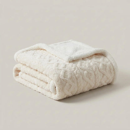 Blanket Reversible Microfiber Flannel & Lambswool Water-Repellent