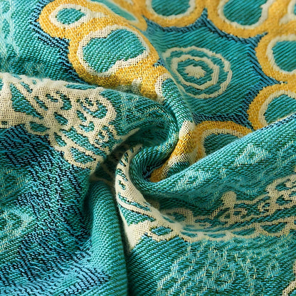 Blanket Teal Mandala Cotton Machine Washable