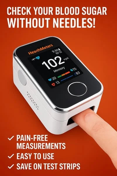 Blood Glucose Monitor Non-Invasive 5-Second Digital Readout