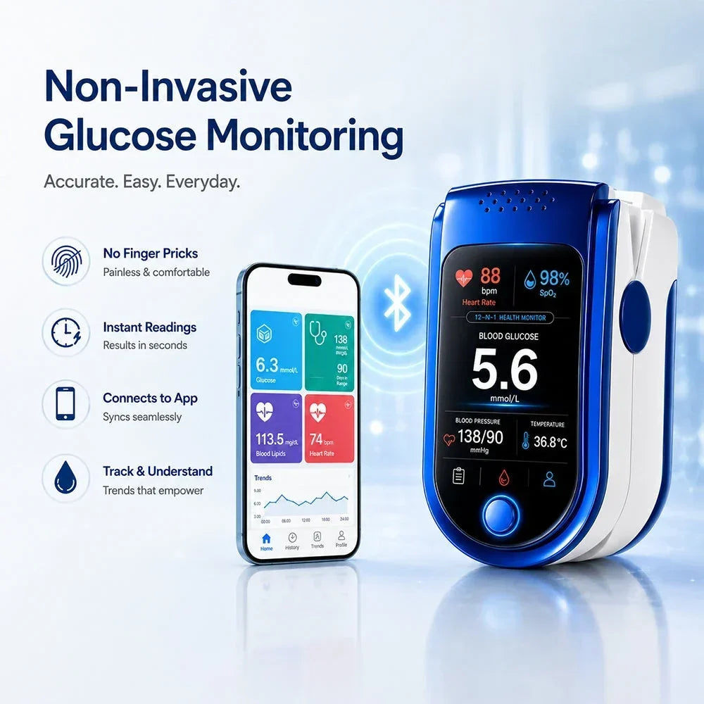 Blood Glucose Monitor Non-Invasive Laser Scan Compact Design