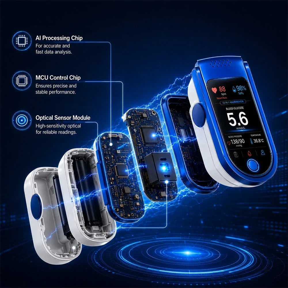 Blood Glucose Monitor Non-Invasive Laser Scan Compact Design