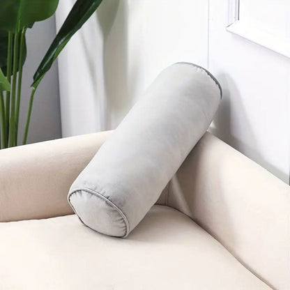 Bolster Cushion Plush Velvet Neck & Lumbar Support