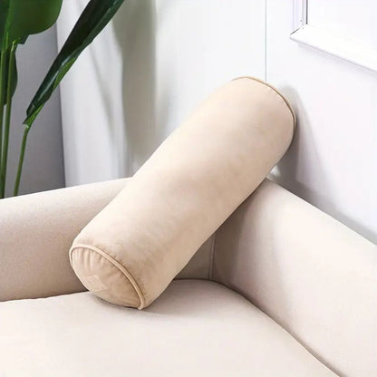 Bolster Cushion Plush Velvet Neck & Lumbar Support
