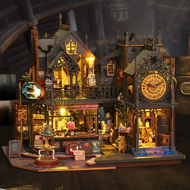 Book Nook Puzzle 3D Wooden LED Lighting