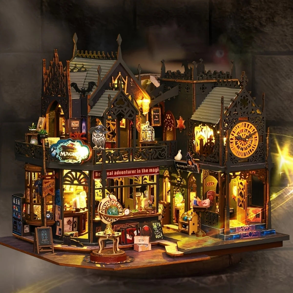 Book Nook Puzzle 3D Wooden LED Lighting