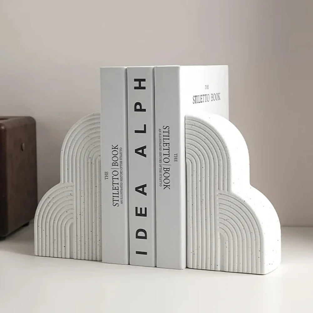 Bookends Ceramic Cloud Shaped Nordic Set of 2