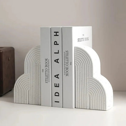 Bookends Ceramic Cloud Shaped Nordic Set of 2