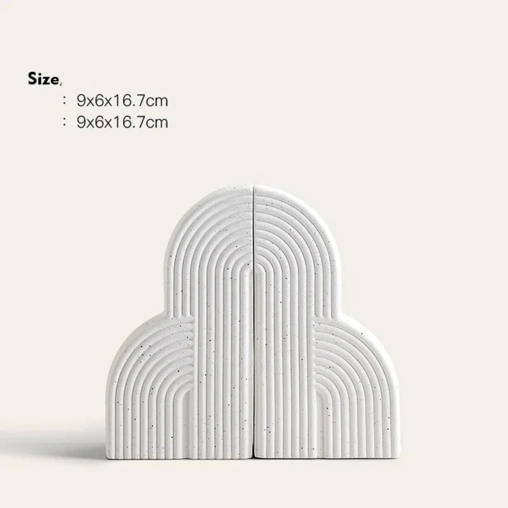 Bookends Ceramic Cloud Shaped Nordic Set of 2