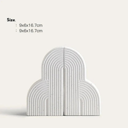 Bookends Ceramic Cloud Shaped Nordic Set of 2