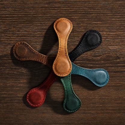 Bookmark Clips Genuine Leather Magnetic Set of 2