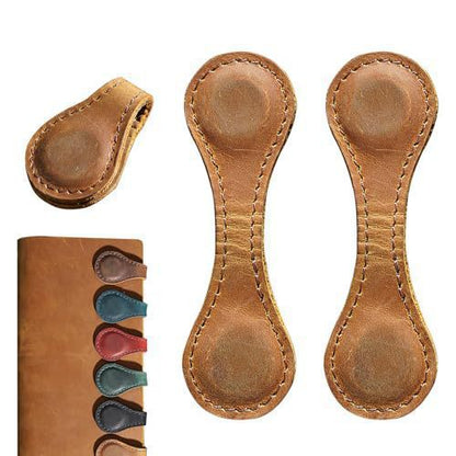 Bookmark Clips Genuine Leather Magnetic Set of 2