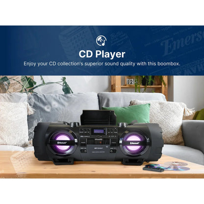 Boombox Bluetooth 60W Dual Subwoofers