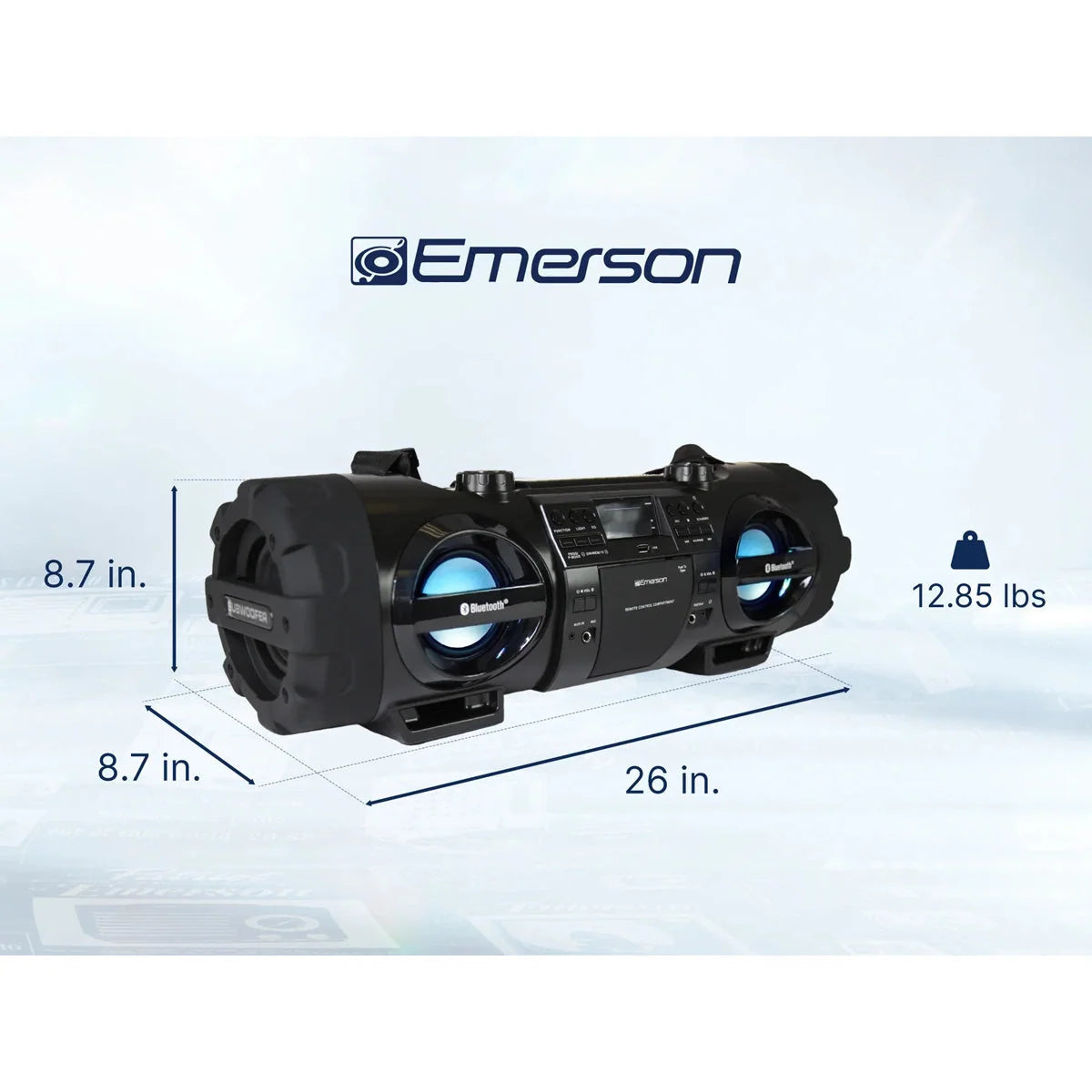 Boombox Bluetooth 60W Dual Subwoofers