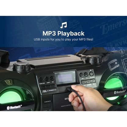Boombox Bluetooth 60W Dual Subwoofers