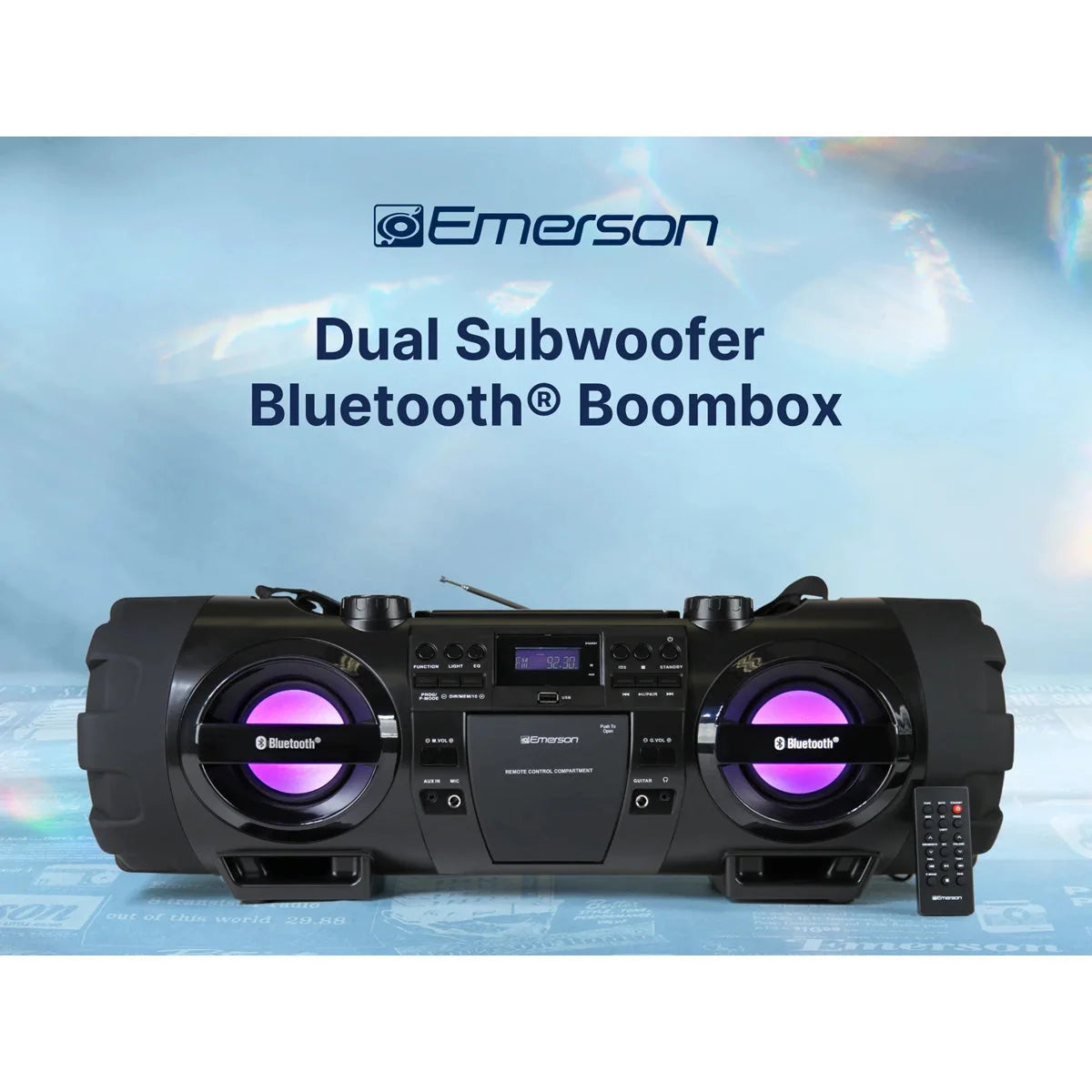 Boombox Bluetooth 60W Dual Subwoofers