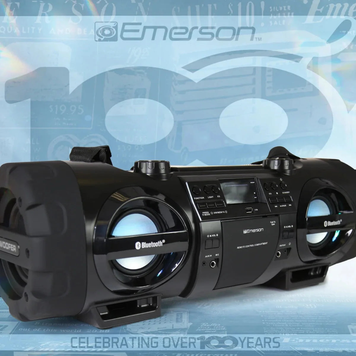 Boombox Bluetooth 60W Dual Subwoofers