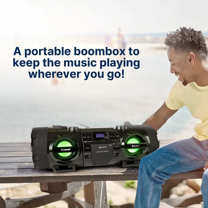 Boombox Bluetooth 60W Dual Subwoofers
