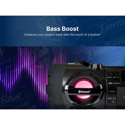 Boombox Bluetooth 60W Dual Subwoofers