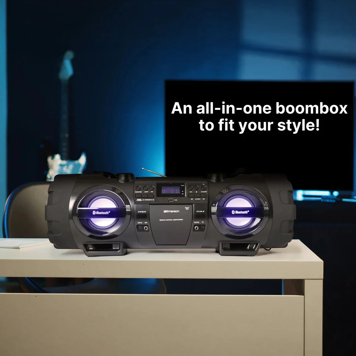 Boombox Bluetooth 60W Dual Subwoofers