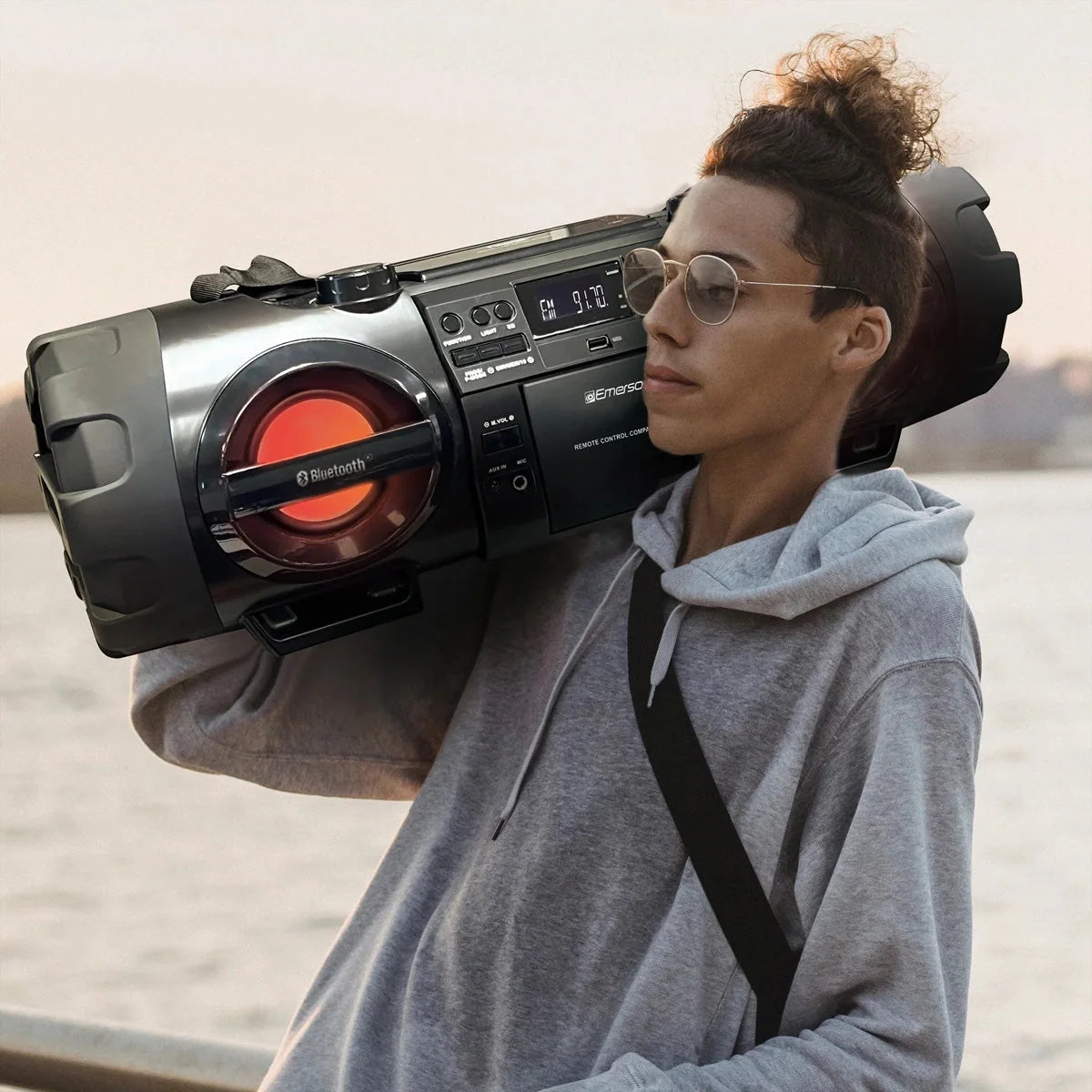 Boombox Bluetooth 60W Dual Subwoofers