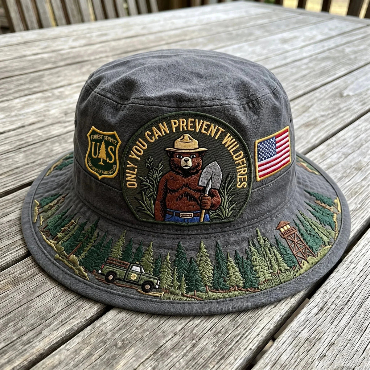 Boonie Hat Wide Brim Adjustable Chin Cord