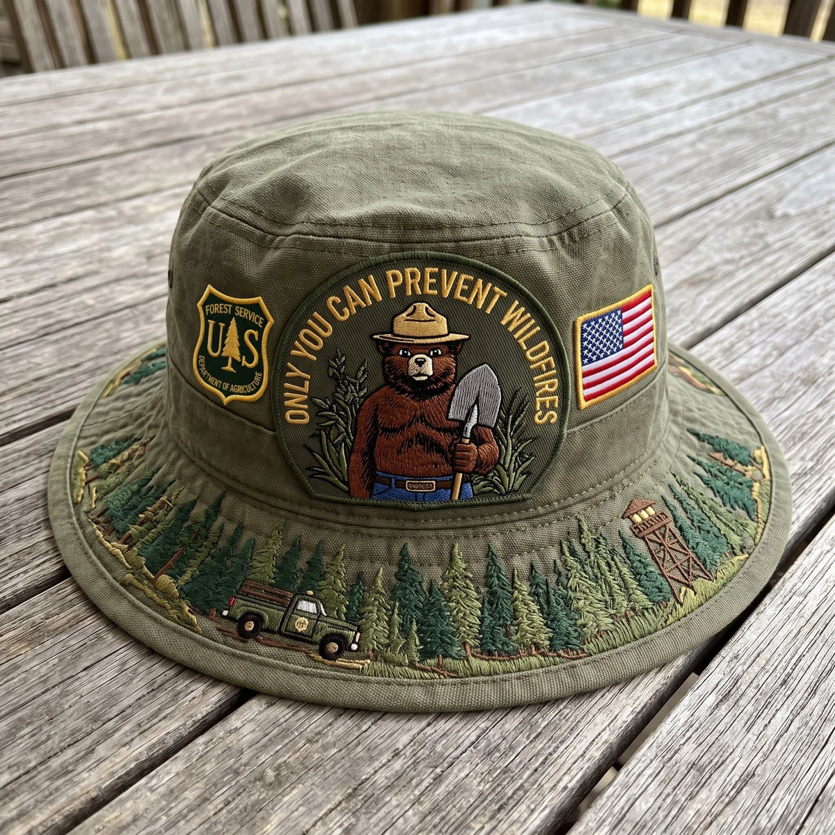 Boonie Hat Wide Brim Lightweight Adjustable Chin Cord