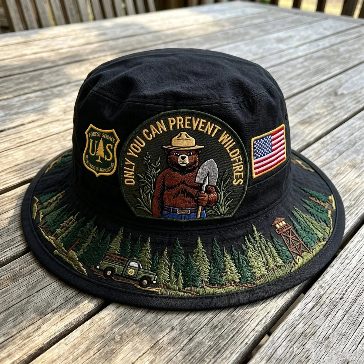 Boonie Hat Wide Brim Lightweight Adjustable Chin Cord
