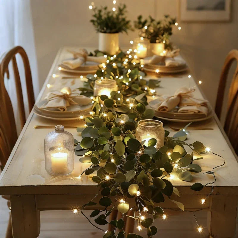 Botanical Garland Lights Artificial Foliage Warm White