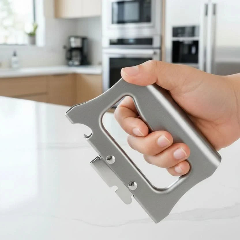 Bottle & Jar Opener Stainless Steel Ergonomic Handle