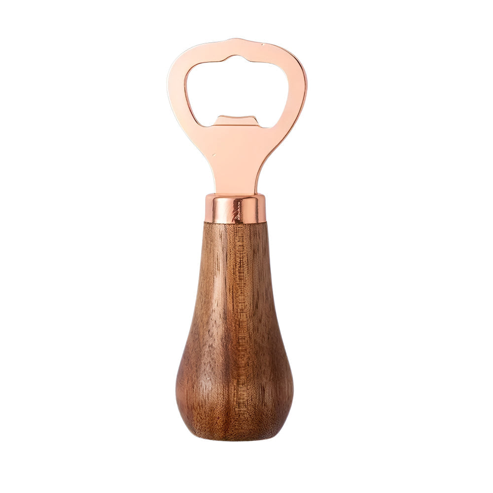 Bottle Opener Acacia Wood Stainless Steel Compact & Portable