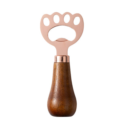 Bottle Opener Acacia Wood Stainless Steel Compact & Portable