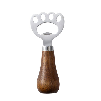 Bottle Opener Acacia Wood Stainless Steel Compact & Portable