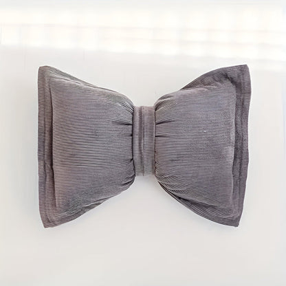 Bowknot Cushion Corduroy Removable Cover & Hidden Zip