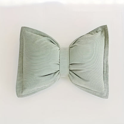 Bowknot Cushion Corduroy Removable Cover & Hidden Zip