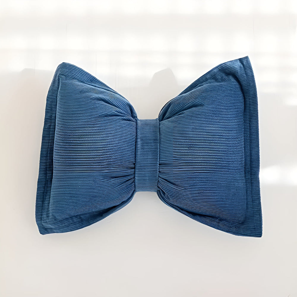 Bowknot Cushion Corduroy Removable Cover & Hidden Zip