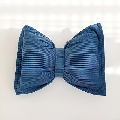 Bowknot Cushion Corduroy Removable Cover & Hidden Zip