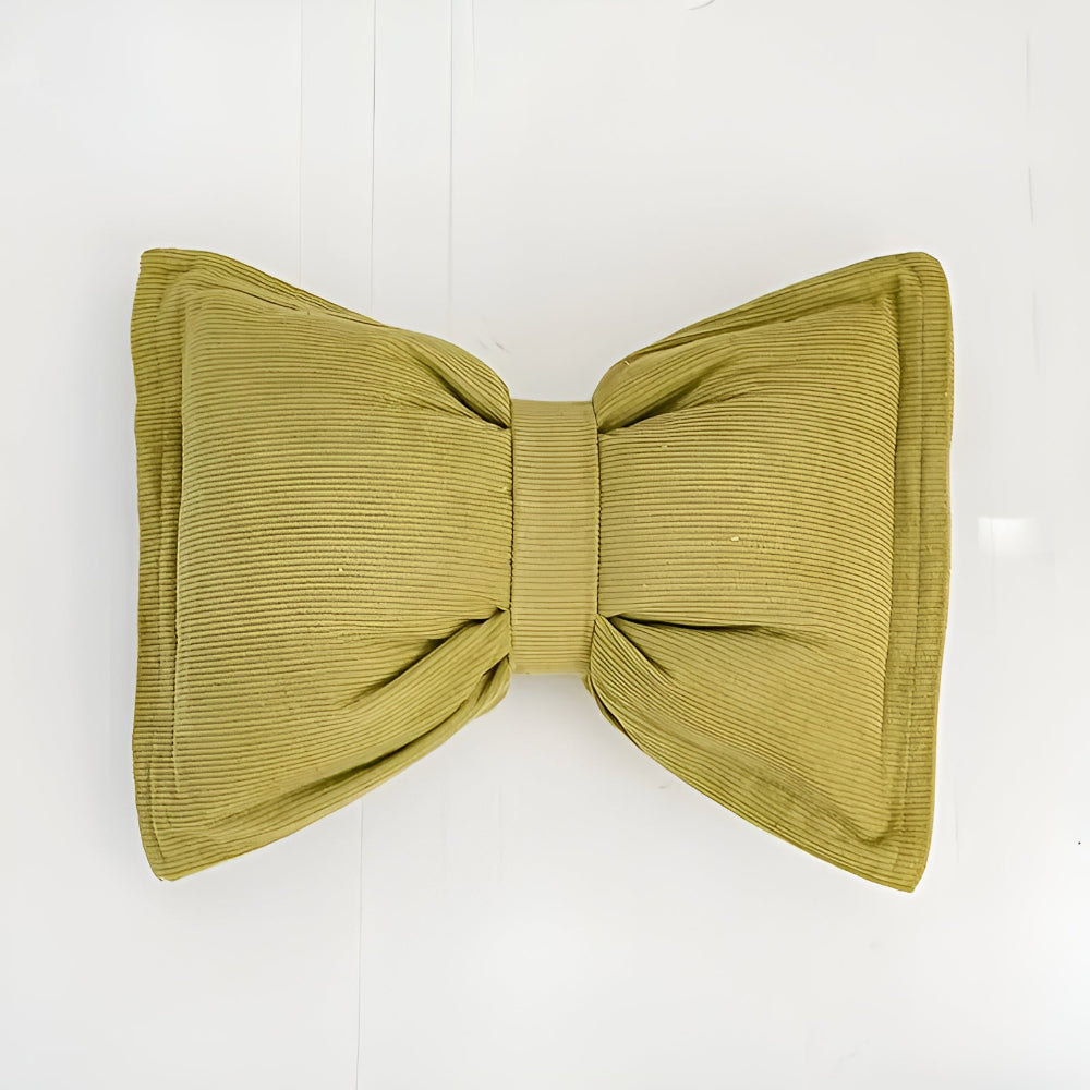 Bowknot Cushion Corduroy Removable Cover & Hidden Zip