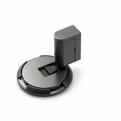 Brass Glue-Or-Screw Floor Doorstop