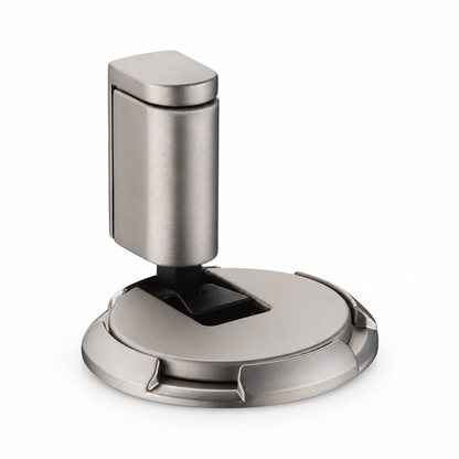 Brass Glue-Or-Screw Floor Doorstop