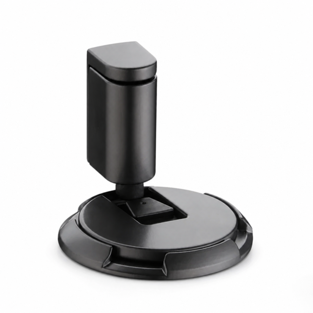 Brass Glue-Or-Screw Floor Doorstop