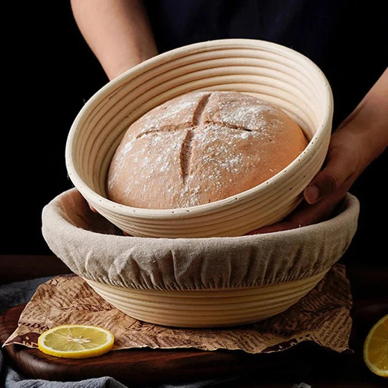 Bread Proofing Basket Natural Rattan Cotton Liner Included